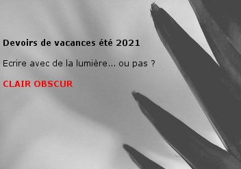 CLAIR OBSCUR Devoirs de vacances 2021